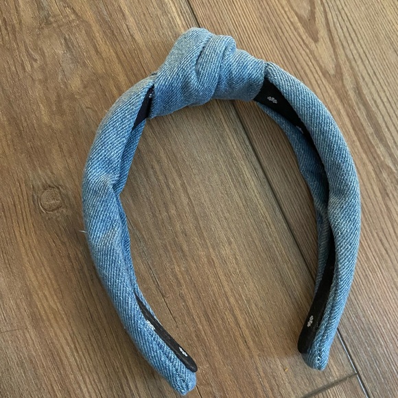 Lele Sadoughi Women\'s Raffia Knotted Headband Blue Denim